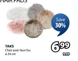 JYSK TAKS Chair pad, faux fur offer