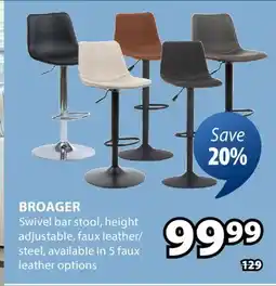 JYSK BROAGER Swivel bar stool offer