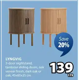 JYSK LYNGVIG 2-door nightstand offer
