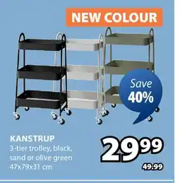 JYSK KANSTRUP 3-tier trolley offer