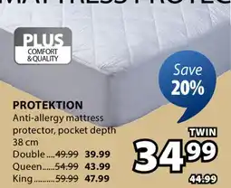 JYSK PROTEKTION Anti-allergy mattress protector offer
