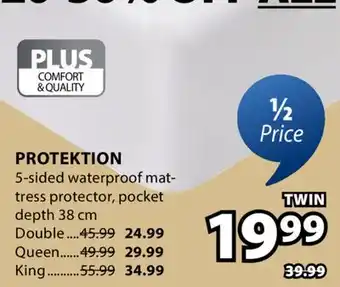 JYSK PROTEKTION 5-sided waterproof mat-tress offer