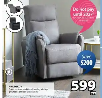 JYSK ABILDSKOV Power recliner offer