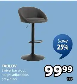 JYSK TAULOV Swivel bar stool offer