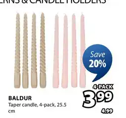 JYSK BALDUR Taper candle offer