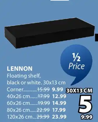 JYSK Lennon Floating shelf offer