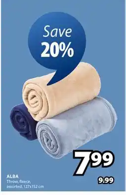 JYSK ALBA Throw, fleece offer