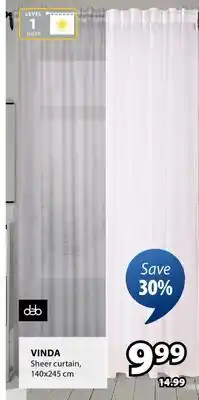 JYSK VINDA Sheer curtain offer