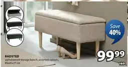 JYSK Badsted Upholstered storage bench offer