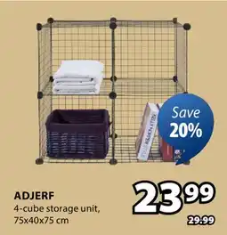 JYSK ADJERF 4-cube storage unit offer
