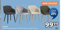 JYSK ADSLEV Upholstered dining chair solid wood offer