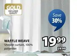 JYSK WAFFLE WEAVE Shower curtain offer