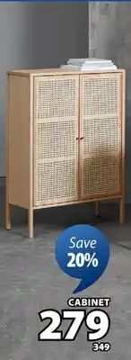 JYSK SALTVIG 2-door cabinet, rattan doors offer