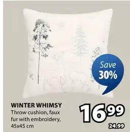 JYSK WINTER WHIMSY Throw cushion offer
