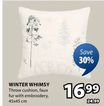 JYSK WINTER WHIMSY Throw cushion offer