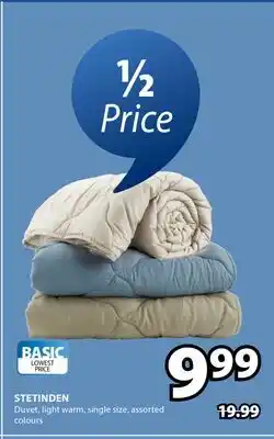 JYSK STETINDEN Duvet, light offer