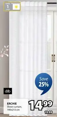 JYSK ERCHIE Sheer curtain offer