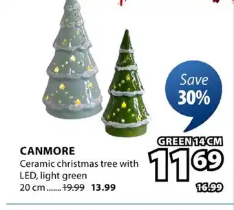 JYSK CANMORE Ceramic christmas tree with LED light offer