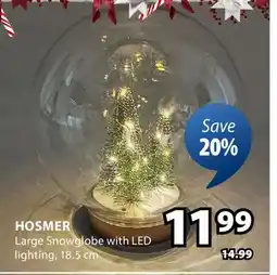 JYSK HOSMER Large Snowglobe with LED lighting offer