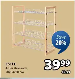JYSK ESTLE 4-tier shoe rack offer