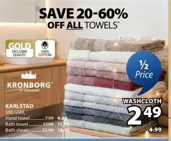 JYSK KARLSTAD WASHCLOTH offer