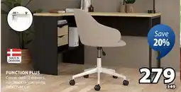 JYSK FUNCTION PLUS Corner desk, 2 drawers, oak/black or offer