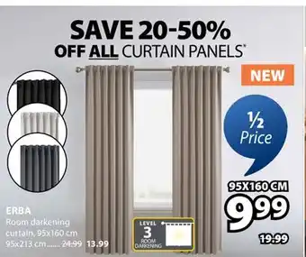 JYSK ERBA Room darkening curtain offer