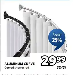 JYSK ALUMINUM CURVE Curved shower rod offer