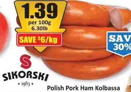 Starsky Polish Pork Ham Kolbassa offer