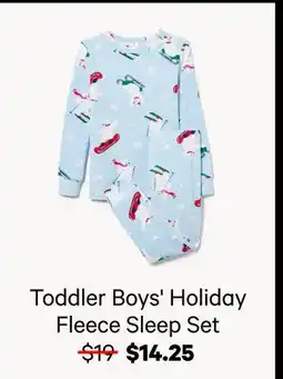 Joe Fresh Toddler Boys' Holiday Fleece Sleep Set offer