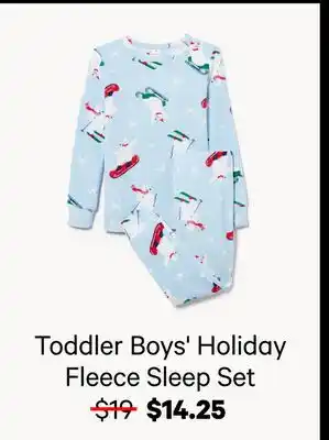 Joe Fresh Toddler Boys' Holiday Fleece Sleep Set offer