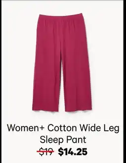 Joe Fresh Women + Cotton Wide Leg Sleep Pant offer