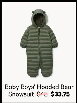 Joe Fresh Baby Boys' Hooded Bear Snowsuit offer