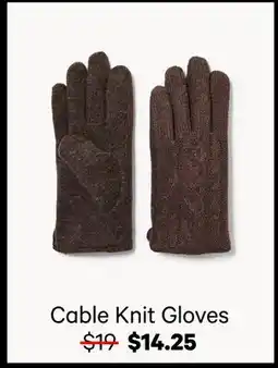 Joe Fresh Cable Knit Gloves offer