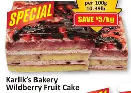 Starsky Karlik's Bakery Wildberry Fruit Cake offer