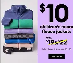 Joe Fresh Children's Micro fleece Jackets offer