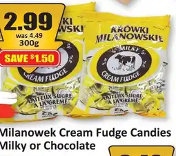 Starsky Milanowek Cream Fudge Candies Milky or Chocolate offer