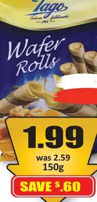 Starsky Tago Wafer Rolls w/ Salted caramel Cream offer