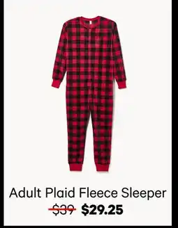 Joe Fresh Adult Plaid Fleece Sleeper offer