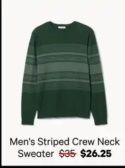 Joe Fresh Men's Striped Crew Neck Sweater offer