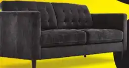 Leon's Anthena Polyester Sofa - Charcoal offer