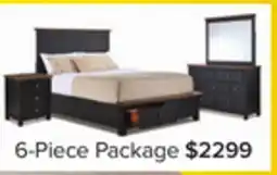 Leon's Stormy Ridge 6 - Piece Queen Storage Bedroom Package - Slate Black, Chicory offer