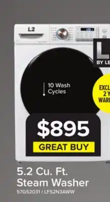 Leon's L2 White Front Load Washer (5.2 Cu. Ft) - LF52N3AWW offer