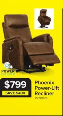Leon's Phoenix Power Lift Recliner Chair - Brown offer