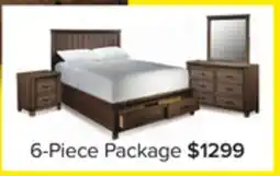 Leon's Rossco 6-Piece Queen Storage Bedroom Package - Rustic Oak offer