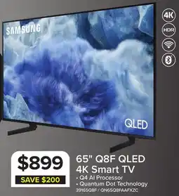 Leon's Samsung 65 4K Smart Q8F QLED TV - QN65Q8FAAFXZC offer