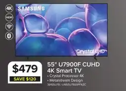 Leon's Samsung 55 4K CUHD Smart LED TV - UN55U7900FFXZC offer