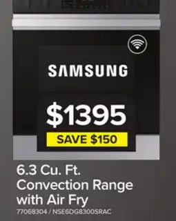 Leon's Samsung BESPOKE Stainless Steel 30 Fan Convection Slide in Range (6.3cu.ft.) - NSE6DG8300SRAC offer