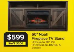 Leon's Noah 59.75 Fireplace TV Stand - Aged Oak offer