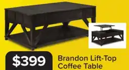 Leon's Brandon 48 Lift-Top Coffee Table - African Grey offer